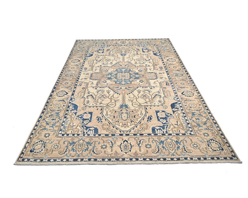 6x9 Brown Aryana Afghan Hand Knotted Veg Dye Wool Area Rug